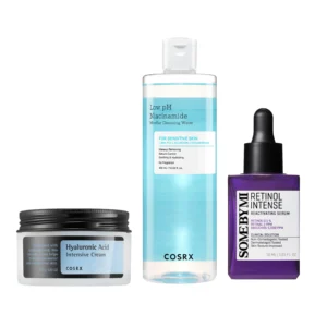 Anti-Ageing Moisturising Set with cleanser, retinol serum and hydrating cream