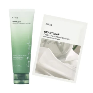 Anua Heartleaf Glow Duo with peeling gel and night cream mask