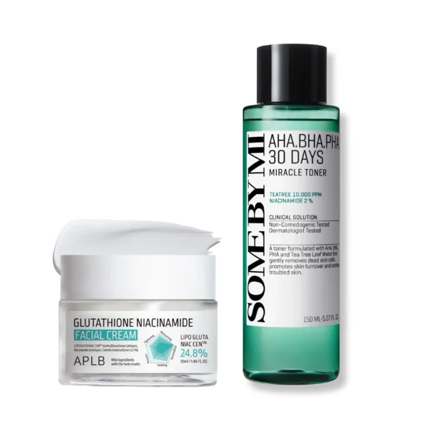 Set di trattamento illuminante e miracoloso con toner esfoliante e crema idratante