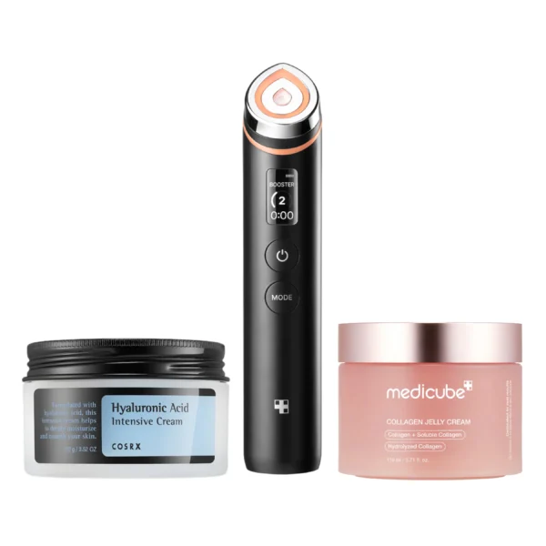 Hyaluronic Booster Set avec Medicube Booster Pro, crème de collagène et crème hyaluronique