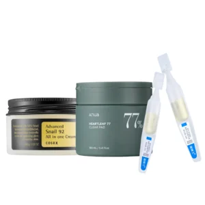 Snail & Vitamins Rejuvenating Set with heartleaf pads, snail cream and B5 ampoules