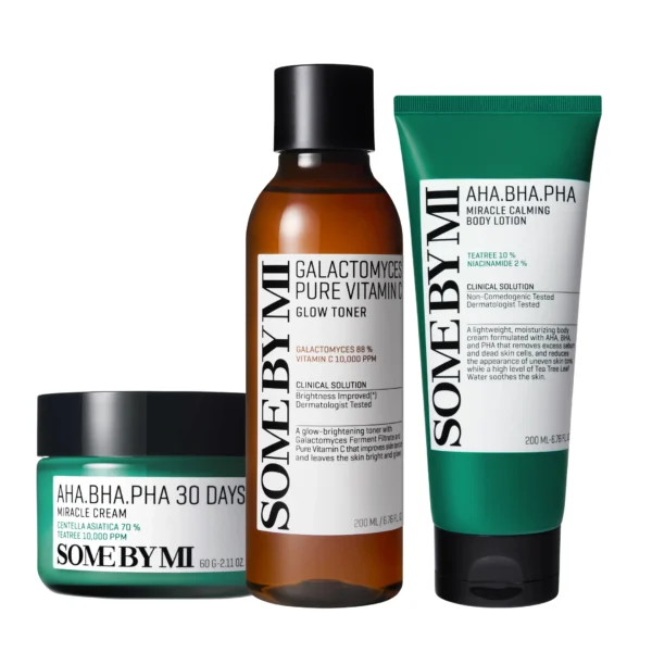 Some By Mi Miracle Glow & Repair Trio con crema, tonico e lozione per il corpo
